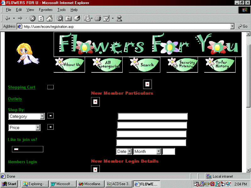 Screenshot of Flowers For U
